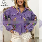 Bomber Jacket Manufacturer - OEM/ODM Custom Women Mardi Gras Sequin Punk