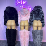 Furry Coat Manufacturer - OEM/ODM Custom Plus Size Cropped Faux Fur Hooded