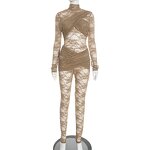 Jumpsuit Manufacturer - OEM/ODM Custom Backless Jacquard Patchwork Cross