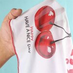 Bikini Set Manufacturer - OEM/ODM Custom Cherry Printed Short Sleeve Three-piece