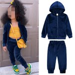 Tracksuit Set Manufacturer - OEM/ODM Custom 2025 Winter Golden Velvet 2 Pcs