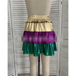 Satin Skirt Manufacturer - OEM/ODM Custom Fashion Mardi Gras Ruffle Mini