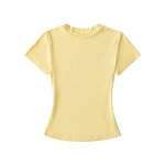 Yoga Top Manufacturer - OEM/ODM Custom Logo Short Sleeve Slim Waist O-neck