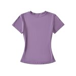 Yoga Top Manufacturer - OEM/ODM Custom Logo Short Sleeve Slim Waist O-neck