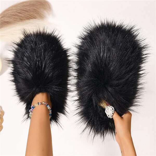 Winter Slippers Manufacturer - OEM/ODM Custom Women Fluffy Cute Plush Comfort