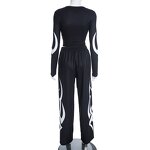 Crop Top Set Manufacturer - OEM/ODM Custom Geometric Print Tight Fitting Crop