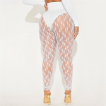 Lace Pants Manufacturer - OEM/ODM Custom Sexy High Waist Sheer Skinny