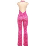 Jumpsuit Manufacturer - OEM/ODM Custom Leopard Print Halter Low-Neck Backless