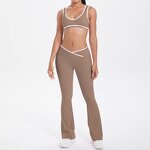 Sportswear Set Manufacturer - OEM/ODM Custom Logo Crop Bra Top Flare Pant