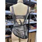 Hollow Out Swimsuit Manufacturer - OEM/ODM Custom Silver Gold Crisscross Skirt