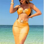 Three Piece Bikini Manufacturer - OEM/ODM Custom 2025 Sexy with Mesh Dress