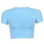 Baby Tee Manufacturer - OEM/ODM Custom Logo O-neck Crop Cotton Casual