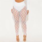 Lace Pants Manufacturer - OEM/ODM Custom Sexy High Waist Sheer Skinny