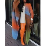 Knit Coat Manufacturer - OEM/ODM Custom Open Stitch Loose Casual Print