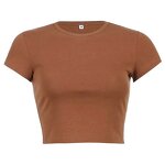 Crop Top Manufacturer - OEM/ODM Custom Logo Short Sleeve O Neck Plain