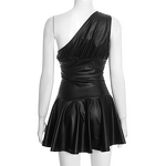 Sexy Dress Manufacturer - OEM/ODM Custom Single Shoulder Skew Collar Sleeveless