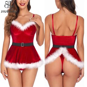 Lingerie Set Manufacturer - OEM/ODM Custom Christmas Women 2pc Underwear Set