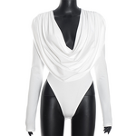 Bodysuit Manufacturer - OEM/ODM Custom Sexy Swing Collar Deep V-Neck