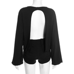 Playsuit Manufacturer - OEM/ODM Custom Backless O-Neck Full Sleeve Skinny