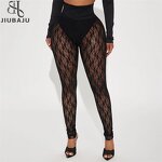 Lace Pants Manufacturer - OEM/ODM Custom Sexy High Waist Sheer Skinny