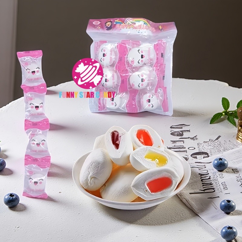 Marshmallow Factory - Sweets Sandwich Strawberry Jam Filled