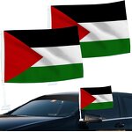 Car Window Flag Manufacturer - OEM/ODM Custom Small Size Palestine with Pole