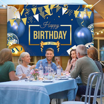 Birthday Balloon Banner Manufacturer - OEM/ODM Custom PVC Polyester Rainbow Colour