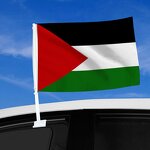 Car Window Flag Manufacturer - OEM/ODM Custom Small Size Palestine with Pole