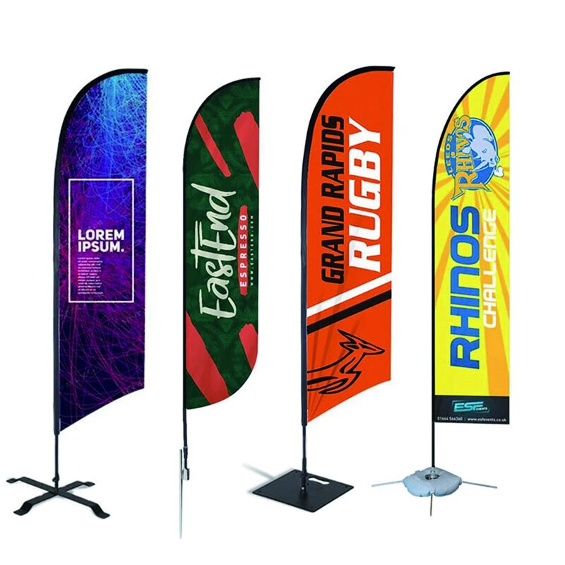 Beach Flag Kit Manufacturer - OEM/ODM Custom Outdoor Flying Wind Feather Banner