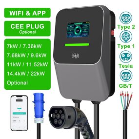 EV Charging Station Manufacturer - OEM/ODM Custom 7-22kw Type 2 Home Fast