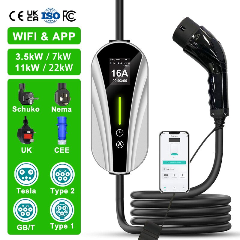 EV Charger Supplier Manufacturer - OEM/ODM Custom 7kw Gb/t Uk Portable
