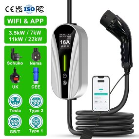 Portable EV Charger Manufacturer - OEM/ODM Custom 7-22kw Type 2 with Cee