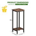 Plant Stand Manufacturer - Modern 2-Tier Indoor Wood Tall Square for Living Room