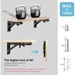 Folding Shelf Bracket Manufacturer - Wood Modern 12 Inch Wall Mounted Collapsible