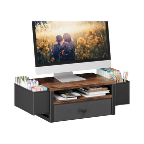 Computer Monitor Stand Factory - Modern School Desk Organizers 3-Tier Fabric Drawer