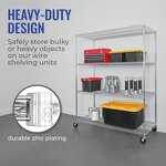 Wire Rack Storage Shelves Factory - NSF Certified 4-Tier Heavy Duty