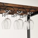 Bar Cabinet Supplier - Wine Rack Freestanding Floor for Liquor and Glasses