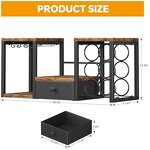 Wine Holder Stand Factory - Countertop Bottle Glass Holder Organizer for Home