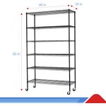 Shelving Unit Supplier - 6 Tier Stainless Steel Non-Folding Storage