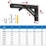 Folding Shelf Bracket Manufacturer - Wood Modern 12 Inch Wall Mounted Collapsible