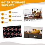 Wine Cabinet Supplier - with Storage Freestanding Floor 6-Tier with Tabletop