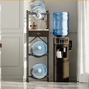 Water Jug Holder Supplier - 5-Gallon 3-Tier Standing Type Metal Detachable Dispenser