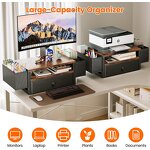 Computer Monitor Stand Factory - Modern School Desk Organizers 3-Tier Fabric Drawer