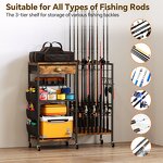 Fishing Rod Holder Supplier - Vintage Three-Layer Heavy Duty with Drawer