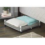 Underbed Cart Factory - Practical White Wire Rolling with Metal Shelf