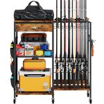 Fishing Rod Holder Supplier - Vintage Three-Layer Heavy Duty with Drawer