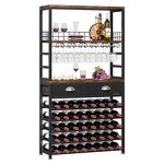 Wine Cabinet Supplier - with Storage Freestanding Floor 6-Tier with Tabletop