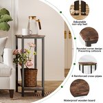 Plant Stand Manufacturer - Modern 2-Tier Indoor Wood Tall Square for Living Room