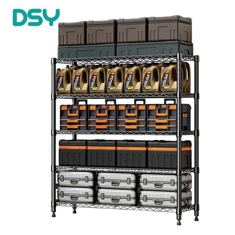 Metal Storage Shelf Manufacturer - 5-Layer Adjustable Chrome Plated Wire