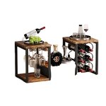 Wine Holder Stand Factory - Countertop Bottle Glass Holder Organizer for Home